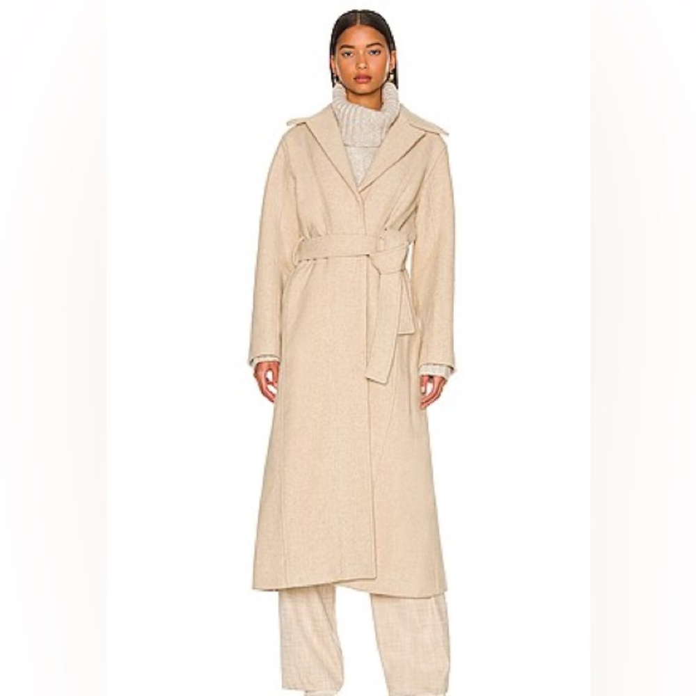 Cult Gaia Romina Belted Women's Wool Coat